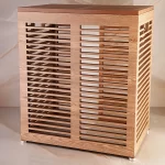 سبد رخت چرک چوبی