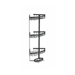 قفسه کنج حمام سه طبقه رنگ مشکی