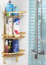 کنج سه طبقه حمام رنگ طلایی - Image 2