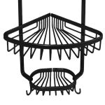 قفسه کنج حمام سه طبقه رنگ مشکی - Image 3