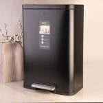 سطل زباله ی 45لیتر دوقلو برند اکو رنگ مشکی