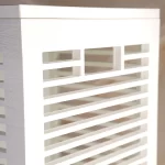 سبد رخت چرک چوبی رنگ سفید - Image 2