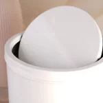 سطل و برس استیل بادبزنی کد 805 رنگ سفید - Image 2