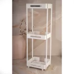 استند سه طبقه استیل رنگ سفید - Image 3