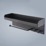 جا دستمال و حوله موبایلی استند دار رنگ مشکی