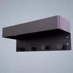 جای حوله ی استند دار جا موبایلی رنگ مشکی  - Image 4