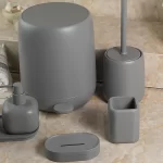 ست سرویس بهداشتی 7 پارچه کد 740 رنگ طوسی پدالی - Image 3