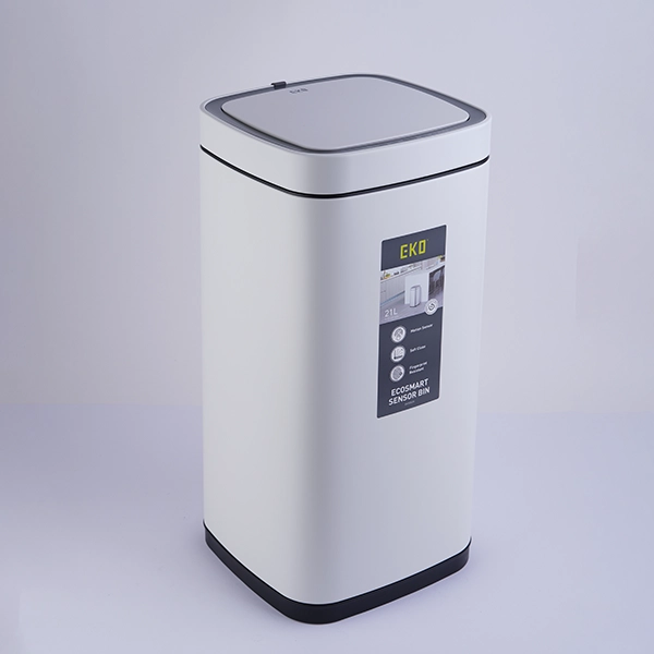 DSC07040 سطل زباله اکو 21 لیتر الکترونیکی رنگ سفید مدل ECOSMART کد 9252rmt - Image 1