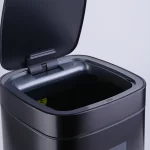 سطل زباله چشمی اکو حجم 30 لیتر رنگ مشکی - Image 4