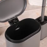 سطل و فرچه ی تک برند پرفکت سایز 3 لیتر مدل بیضی رنگ طوسی - Image 3