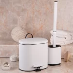 سطل و فرچه ی تک برند پرفکت سایز 3 لیتر مدل بیضی رنگ سفید