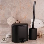 سطل و فرچه ی تک برند پرفکت سایز 3 لیتر مدل بیضی رنگ مشکی