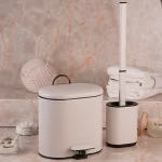 سطل و فرچه ی تک برند پرفکت سایز 3 لیتر مدل بیضی رنگ کرم اسمگی