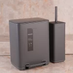 سطل وفرچه تک ۶ لیتر پدالی مدل FIONA برند اسمارت رنگ طوسی کد 6976-SS