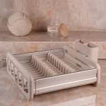 جا ظرفی المینیوم کشویی تک طبقه اورجینال رنگ وانیل - Image 2