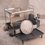 جا ظرفی دو طبقه برند اسمارت رنگ استیل