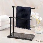 استند رو میزی دوبل پایه سنگ رنگ مشکی s-1001