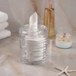 جای دستمال کاغذی رومیزی کریستالی استوانه ایی