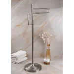 استند ایستاده تمام استیل دستمال و حوله رنگ استیل مات - Image 3