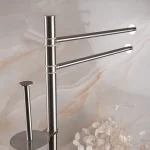 استند ایستاده تمام استیل دستمال و حوله رنگ استیل مات - Image 2
