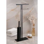 استندایستاده با جای دستمال و فرچه و سینی رنگ مشکی - Image 2