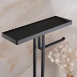 استندایستاده با جای دستمال و فرچه و سینی رنگ مشکی - Image 3