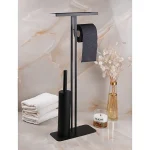 استندایستاده با جای دستمال و فرچه و سینی رنگ مشکی