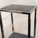 استند ایستاده سه طبقه استیل براق با کفه سنگ مشکی - Image 3
