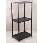 استند ایستاده سه طبقه تمام استیل رنگ مشکی - Image 2