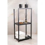 استند ایستاده سه طبقه تمام استیل رنگ مشکی - Image 4