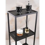 استند ایستاده سه طبقه تمام استیل رنگ مشکی - Image 5