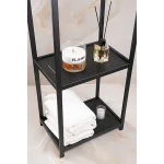 استند ایستاده سه طبقه تمام استیل رنگ مشکی - Image 6