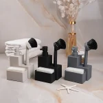 جا مایع اسکاچ ظرفشویی همراه با فرچه طرح مستطیل رنگ طوسی - Image 3