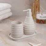 جا مایع و مسواک برند اسمارت رنگ کرم وانیل