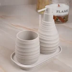 جا مایع و مسواک برند اسمارت رنگ کرم وانیل - Image 4