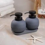 جا مایع دوقلو اکرلیک گرد طوسی پایین شیاردار - Image 3