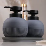 جا مایع دوقلو اکرلیک گرد طوسی پایین شیاردار - Image 4