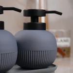 جا مایع دوقلو اکرلیک گرد طوسی پایین شیاردار - Image 6