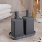 جا مایع دوقلو طرح فلت اکرولیک رنگ طوسی