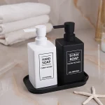 جا مایع دوقلو فلت دورنگ سفید و مشکی فونت دار