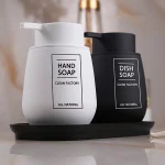 جا مایع دوقلو اشپیریلا دورنگ سفید و مشکی فونت دار - Image 3