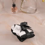 حوله ی 2 عددی وارداتی برند آکچا هوم ترکیه رنگ سفید مشکی