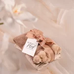 حوله ی  2 عددی وارداتی برند آکچا هوم ترکیه رنگ کرم