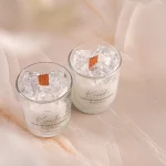 شمع دو عددی ژله ای نقره ای - Image 3