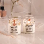 شمع دو عددی ژله ای طلایی