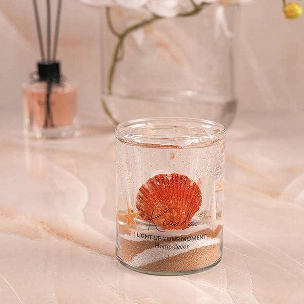 DSC08664 جا شمعی صدف نارنجی - Image 1