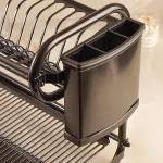 جا ظرفی دو طبقه استیل رنگ مشکی ev001 - Image 7