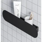 شلف 70 سانت دیواری گرد رنگ مشکی - Image 2