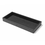 سینی بزرگ مستطیل بدون دسته چرمی رنگ مشکی