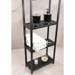 استند 4 طبقه ی صفحه استیل رنگ مشکی - Image 5